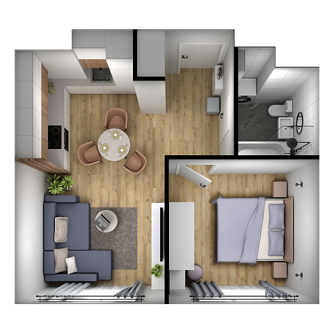 Планировка двухкомнатной квартиры