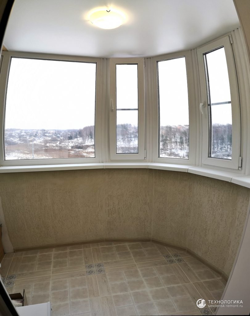 Ремонт квартиры «под ключ» в пастельных тонах, балкон