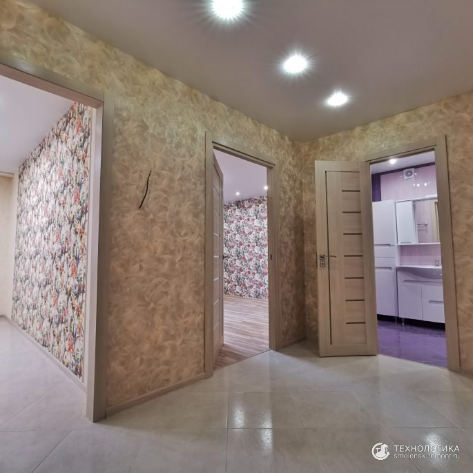 Фото Ремонт квартиры в новостройке «под ключ»: цветочные мотивы