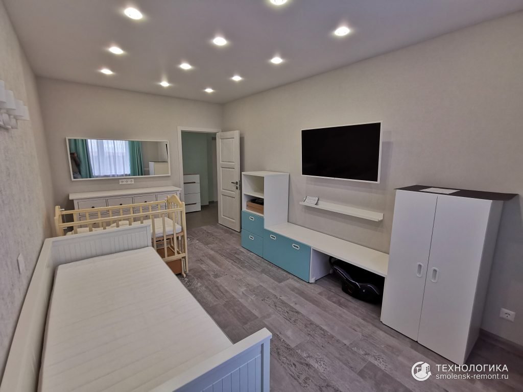 Дизайнерский ремонт трёхкомнатной квартиры, дизайн детской комнаты