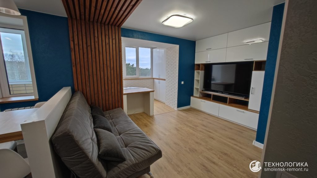 Дизайнерский ремонт квартиры-студии в Красном Бору, Ремонт квартиры «под ключ»