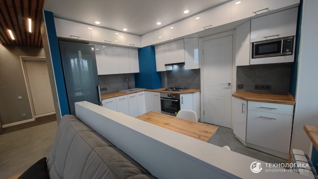 Дизайнерский ремонт квартиры-студии в Красном Бору, отделка «под ключ»