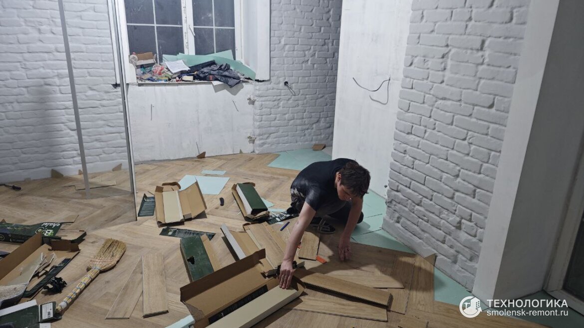 Укладка ламината «ёлочкой»: трудоёмко, но очень красиво!