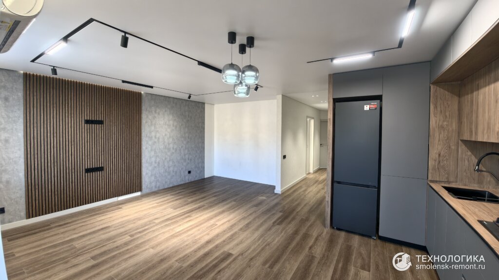 Дизайнерский ремонт трёхкомнатной квартиры под ключ в Смоленске