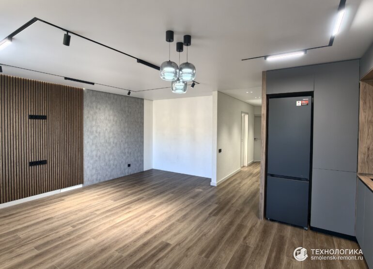 Дизайнерский ремонт трёхкомнатной квартиры под ключ в Смоленске