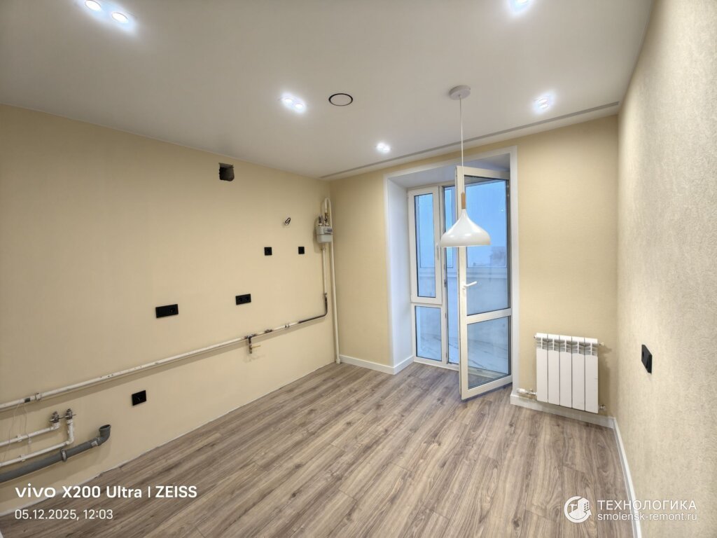 Ремонт большой квартиры в Смоленске в ЖК «Европейский» по дизайн-проекту