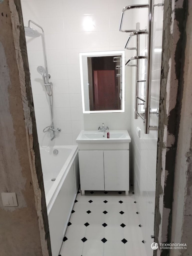 Ремонт ванной и туалета в новостройке